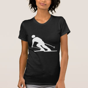 Skifahren - Weiß T-Shirt