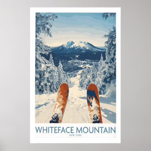 Skifahren Whiteface Poster 1