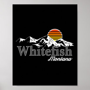 Skifahren Whitefish Montana Bergliebhaber Poster