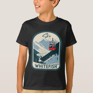 Skifahren Whitefish Retro Vintage Stil Whitefish S T-Shirt