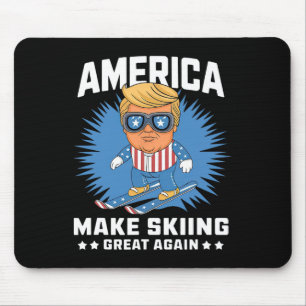 Skifahren wieder großartig - Funny Donald Trump Sk Mousepad