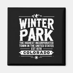 Skifahren Winter Park Colorado Skifahrer Ski Souve Magnet