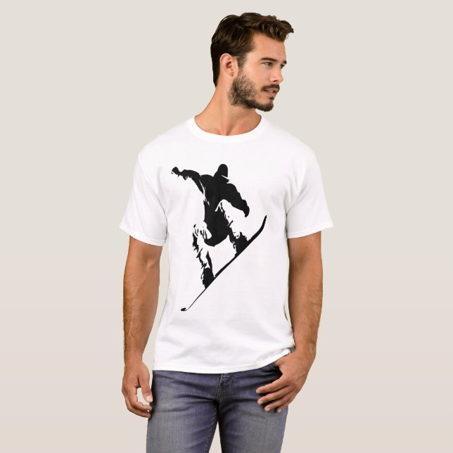 Skifahren-Winter-Sport-T - Shirti T-Shirt (Vorne ganz)