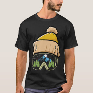 Skifahren Wintersport Ski Hat Snowboard Goggles Sn T-Shirt