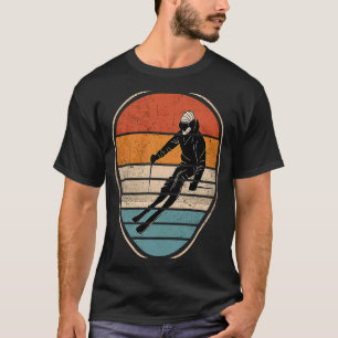 Skifahren Wintersport Skifahren Racing Retro Vinta T-Shirt