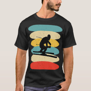 Skifahren Wintersport Skifahren Racing Retro Vinta T-Shirt