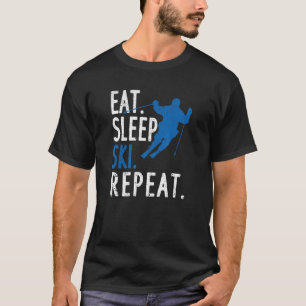 Skifahren Wintersportabfahrt Skifahrer schlafen Sk T-Shirt