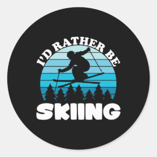 Skifahren Wintersportski für Skifahrer 10 Runder Aufkleber