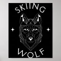 Skifahren Wolf Berg Schnee Abenteuer Wintersport