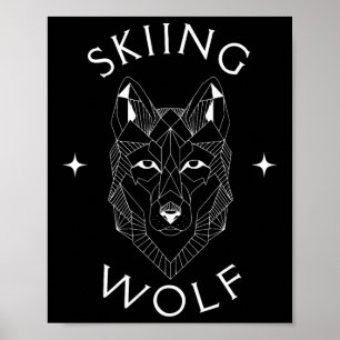 Skifahren Wolf Mountain Schneevergnügen Winterspor Poster