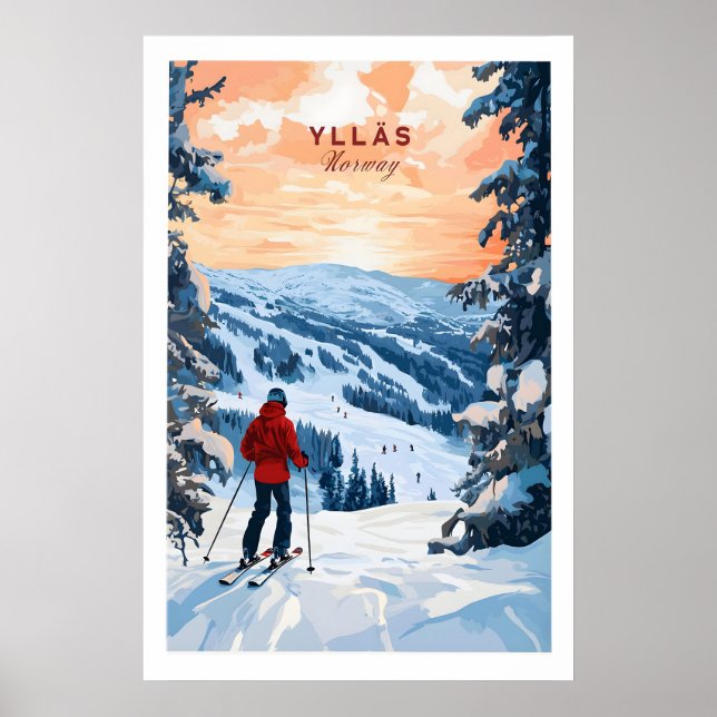 Skifahren Ylläs Norwegen Poster 1 (Vorne)