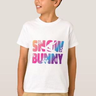Skifahrender Hase Schnee Hase T-Shirt