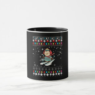 Skifahrender Pinguin Weihnachten Tasse