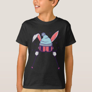 Skifahrendes Kaninchen mit Schutzbrille und Skimüt T-Shirt