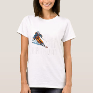 Skifahrer 9. Geburtstag Ski Junge Mädchen 9. Gebur T-Shirt