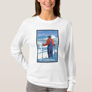 Skifahrer AdmiringWyoming T-Shirt