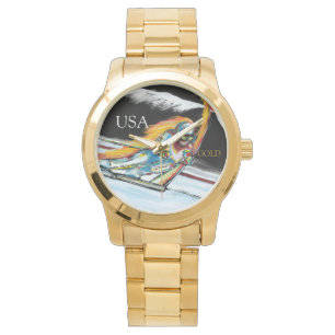 Skifahrer Armbanduhr