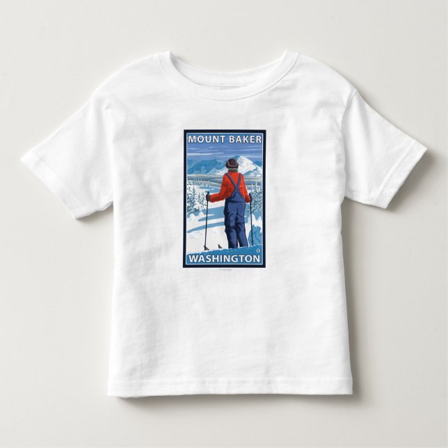 Skifahrer-Bewundern - Berg-Bäcker, Washington Kleinkind T-shirt (Vorderseite)