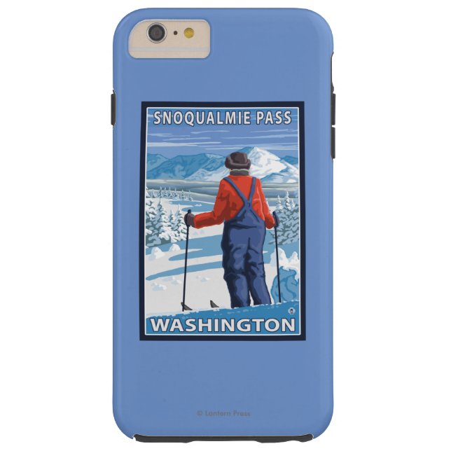 Skifahrer-Bewundern - Snoqualmie Durchlauf, Case-Mate iPhone Hülle (Rückseite)