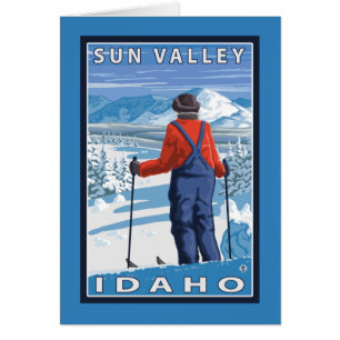 Skifahrer-Bewundern - Sun Valley, Idaho