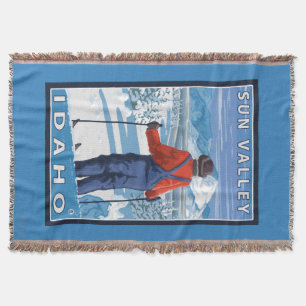 Skifahrer-Bewundern - Sun Valley, Idaho Decke