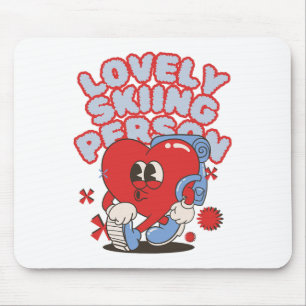 Skifahrer Ckpacking Heart Berghang Abenteuer Mousepad