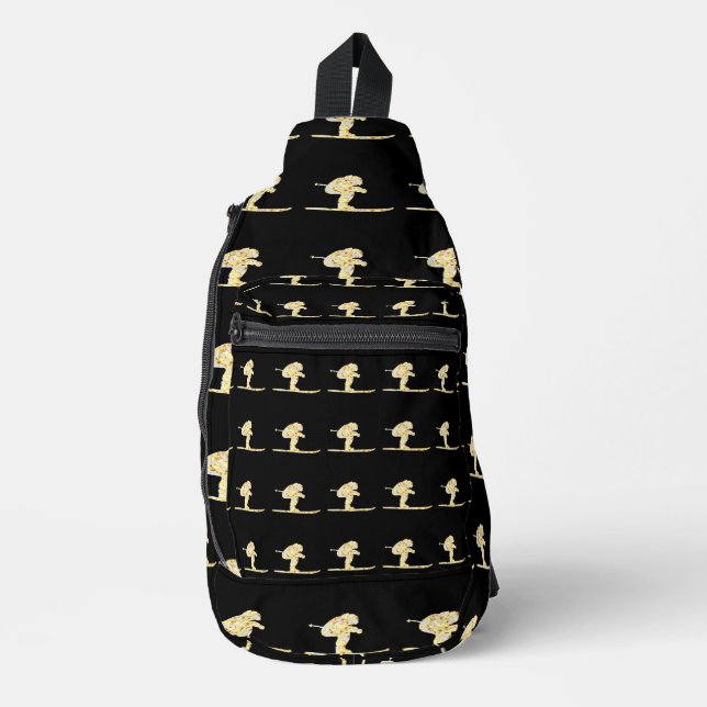 Skifahrer Crossbody Bag (Vorderseite)
