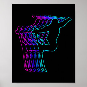 Skifahrer Geschenkkleidung für Jungen Jugend Männe Poster
