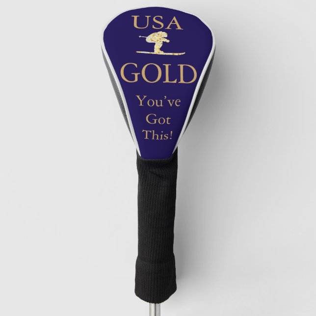 Skifahrer Golf Headcover (Vorderseite)