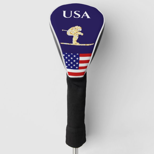 Skifahrer Golf Headcover (Vorderseite)
