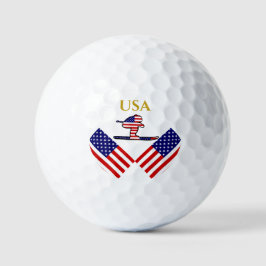 Skifahrer Golfball
