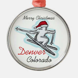 Skifahrer-Hutverzierung Denvers Colorado Sankt Ornament Aus Metall