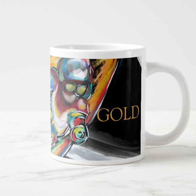 Skifahrer Jumbo-Tasse (Rechts)
