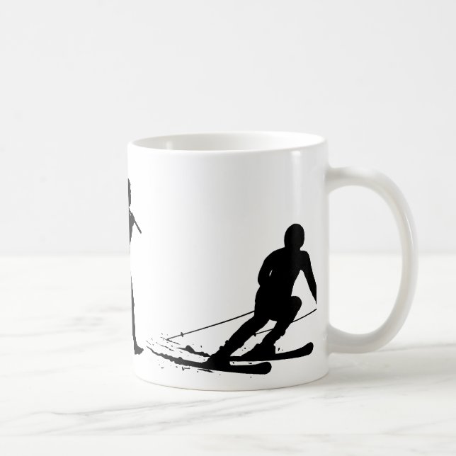 Skifahrer Kaffeetasse (Rechts)