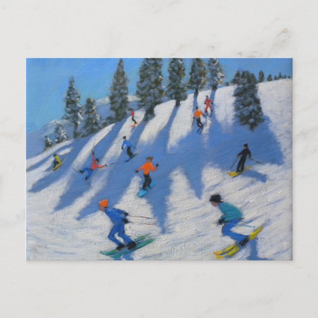 Skifahrer Lofer 2010 Postkarte (Vorderseite)