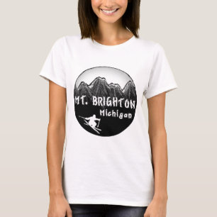 Skifahrer Mt. Brighton Michigan T-Shirt
