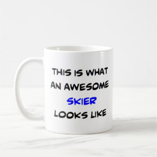 Skifahrer, phantastisch kaffeetasse