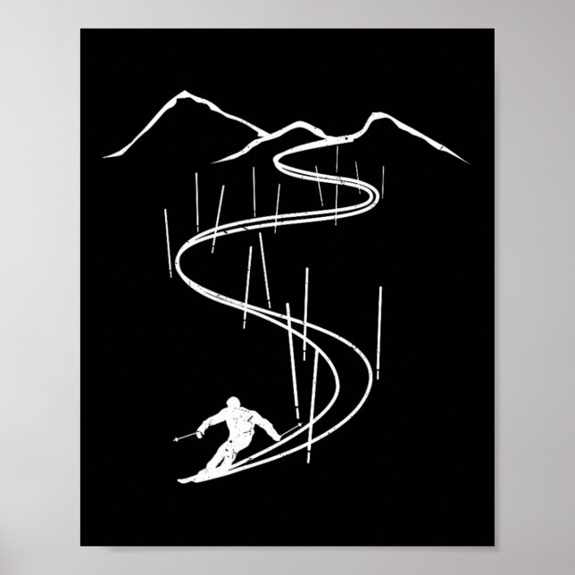 Skifahrer Poster (Vorne)