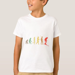 Skifahrer Retro Skifahren Ski Abfahrt Wintersport T-Shirt