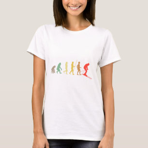 Skifahrer Retro Skifahren Skifahren im Winter Spor T-Shirt