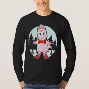 Skifahrer Skifahren Einhorn Skifahren Skifahren Wi T-Shirt