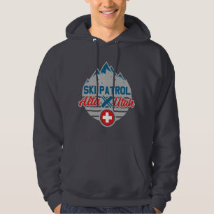 Skifahrer-Skifahren Ski-Patrouillen-Alta Utah Hoodie