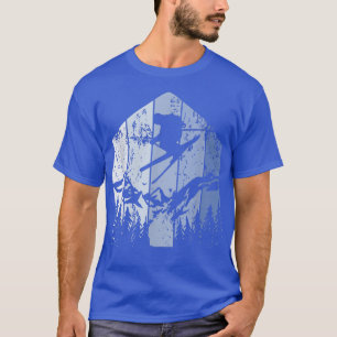 Skifahrer Skifahren Vintages Schneeberg Winterski T-Shirt