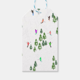 Skifahrer SkiIllustration Skifahren Weihnachten We Geschenkanhänger