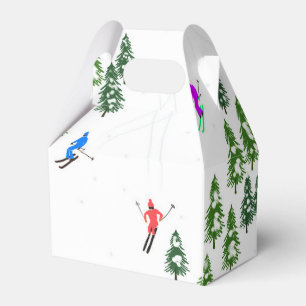 Skifahrer SkiIllustration Skifahren Weihnachten We Geschenkschachtel