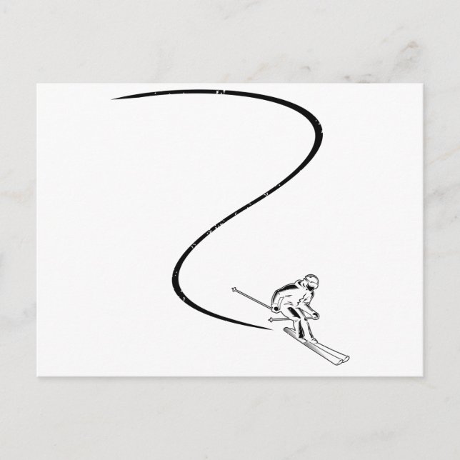 Skifahrer | Skilaufen Wintergeschenke Postkarte (Vorderseite)