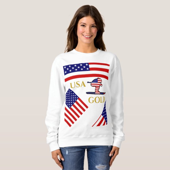 Skifahrer Sweatshirt (Vorne ganz)