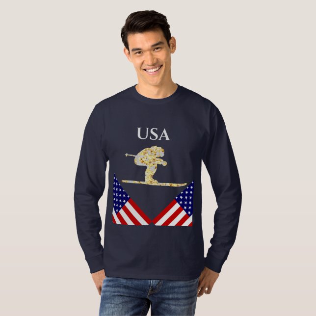 Skifahrer T-Shirt (Vorne ganz)