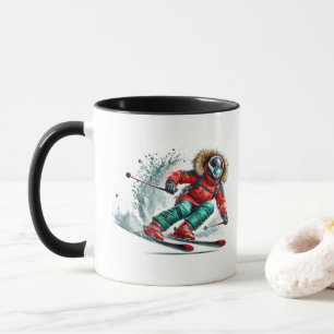 Skifahrer  tasse