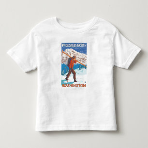 Skifahrer-tragende Schnee-Skis - 49 Grad Nord, Kleinkind T-shirt